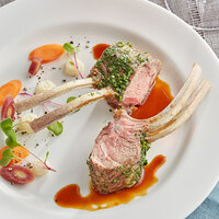 Strauss 14-16 oz. New Zealand Grass-Fed Frenched Lamb Rack - 20/Case