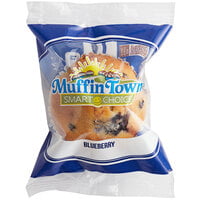 Muffin Town Smart Choice 2 oz. Individually Wrapped Blueberry Muffin - 72/Case