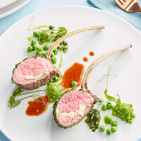 Strauss 28 oz. Australian Grass-Fed Frenched Lamb Rack - 12/Case