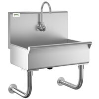 Regency 24 inch x 17 1/2 inch Single-Hole Hand Sink with Hands-Free Sensor Faucet