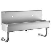 Regency 48" x 17 1/2" Single-Hole Multi-Station Hand Sink for 2 Wall Mounted Faucets