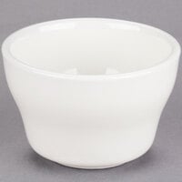 Choice 7.25 oz. Ivory (American White) Rolled Edge Stoneware Bouillon Cup - 36/Case