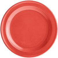 Acopa Foundations 7 1/4" Orange Narrow Rim Melamine Plate - 12/Case