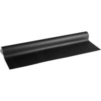 Choice 52" Wide Black Vinyl Table Cover with Flannel Back, 25 Yard Roll