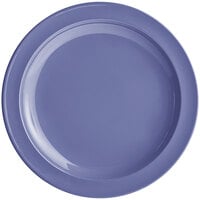 Acopa Foundations 10" Purple Narrow Rim Melamine Plate - 12/Case