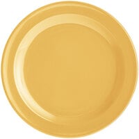 Acopa Foundations 7 1/4" Yellow Narrow Rim Melamine Plate - 12/Case