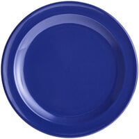 Acopa Foundations 7 1/4 inch Blue Narrow Rim Melamine Plate - 12/Case
