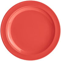 Acopa Foundations 10" Orange Narrow Rim Melamine Plate - 12/Case