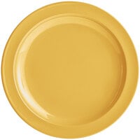 Acopa Foundations 10" Yellow Narrow Rim Melamine Plate - 12/Case