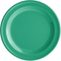 Acopa Foundations 5 1/2" Green Narrow Rim Melamine Plate - 12/Case