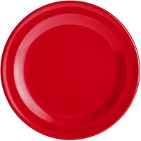 Acopa Foundations 5 1/2" Red Narrow Rim Melamine Plate - 12/Case