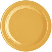 Acopa Foundations 9" Yellow Narrow Rim Melamine Plate - 12/Case