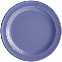 Acopa Foundations 7 1/4" Purple Narrow Rim Melamine Plate - 12/Case