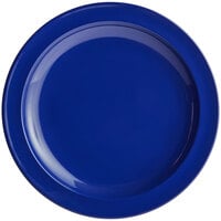 Acopa Foundations 10 inch Blue Narrow Rim Melamine Plate - 12/Case