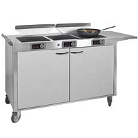 Spring USA ICS348-18 Mobile Induction Cooking Cart with Three 1800W Ranges, Two AF-350 Air Filter Systems, and Power Management System - 208-240V, 8500W