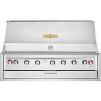 Crown Verity IBI48LP Infinite Series Liquid Propane 48" Built-In Grill with Roll Dome, Bun Rack, Custom Fitted Cover, and Regulator - 98,000 BTU