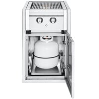 Crown Verity IBISC-SBLP-PH Infinite Series Small Built-In Cabinet with Dual Side Burner and Propane Holder - 30,000 BTU
