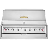 Crown Verity IBI48NG Infinite Series Natural Gas 48" Built-In Grill with Roll Dome, Bun Rack, Custom Fitted Cover, and Regulator - 98,000 BTU