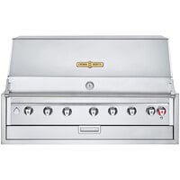 Crown Verity IBI42LP Infinite Series Liquid Propane 42" Built-In Grill with Roll Dome, Bun Rack, Custom Fitted Cover, and Regulator - 84,000 BTU