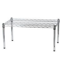 Regency 24" x 18" x 14" Chrome Plated Wire Dunnage Rack - 600 lb. Capacity