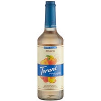 Torani Puremade Zero Sugar Peach Flavoring Syrup 750 mL Glass Bottle