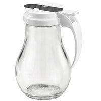 Vollrath 614-05 Dripcut® 14 oz. Glass Syrup Dispenser with White Plastic Top