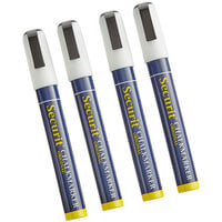 American Metalcraft SMA510V4W Securit All-Purpose Small Tip White Chalk Marker Set - 4/Pack