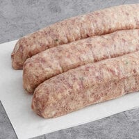 Warrington Farm Meats 7" Green Pepper and Onion Sausage Links 1 lb. - 10/Case