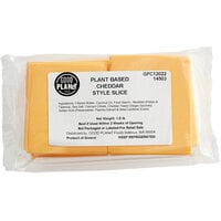 GOOD PLANeT 1.5 lb. Plant-Based Vegan Cheddar Cheese Slices - 6/Case
