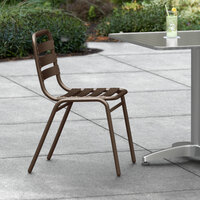 Lancaster Table & Seating Bronze Powder-Coated Aluminum and Steel Outdoor Side Chair
