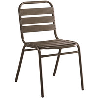 Lancaster Table & Seating Bronze Powder-Coated Aluminum and Steel Outdoor Side Chair