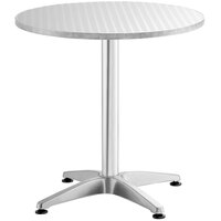 Lancaster Table & Seating 27" Chrome Powder-Coated Round Steel Table