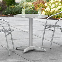 Lancaster Table & Seating 27 inch Chrome Powder-Coated Round Steel Table