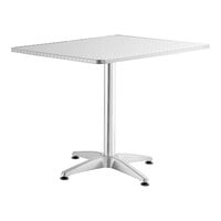 Lancaster Table & Seating 31 1/2" x 31 1/2" Chrome Square Outdoor Standard Height Table