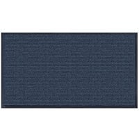 Lavex Needle Rib 4' x 6' Blue Antimicrobial PET Fiber Indoor Entrance Mat - 3/8 inch Thick