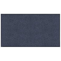 Lavex Plush Dilour Blue Antimicrobial PET Fiber Indoor Entrance Mat - 3/8" Thick