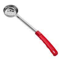 Choice 2 oz. Red Perforated Portion Spoon