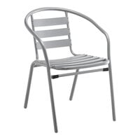 Lancaster Table & Seating Silver Outdoor Arm Chair