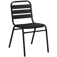 Lancaster Table & Seating Black Outdoor Side Chair