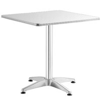 Lancaster Table & Seating 27 1/2 inch x 27 1/2 inch Chrome Powder-Coated Steel Table