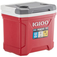 Igloo 32627 Industrial Red Latitude 16 Qt. Cooler with Top Swing Handle