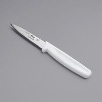 Choice 3 inch Smooth Edge Paring Knife with White Handle