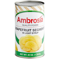 Ambrosia 46 oz. Grapefruit Segments in Light Syrup - 12/Case
