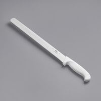 Choice 14 inch Smooth Edge Slicing Knife with White Handle