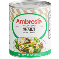 Ambrosia 28 oz. Very Large Escargot / Snails - 12/Case