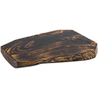 Front of the House SPT047DWW20 ROOT 12" x 9" Carbon Wood Serving Board - 2/Case