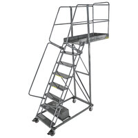 Ballymore CL-7-14 7-Step Heavy-Duty Steel Rolling Cantilever Ladder with 70 inch Platform Height, 14 inch Overhang, and 67 inch Vertical Clearance