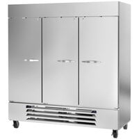 Beverage-Air HBRF72HC-1-B Hydrocarbon Series Three Section Dual Temperature Reach-in Refrigerator / Freezer