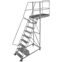 Ballymore CL-9-14 9-Step Heavy-Duty Steel Rolling Cantilever Ladder with 90 inch Platform Height, 14 inch Overhang, and 87 inch Vertical Clearance