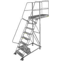 Ballymore CL-8-42 8-Step Heavy-Duty Steel Rolling Cantilever Ladder with 80 inch Platform Height, 42 inch Overhang, and 77 inch Vertical Clearance